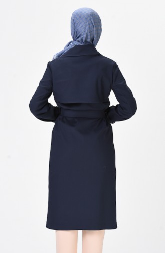 Navy Blue Trench Coats Models 90006-03