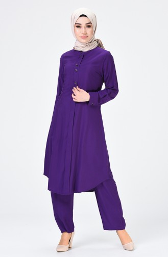 Tunic Trousers Double Set Purple 1208-04