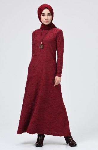 فستان أحمر كلاريت 0122-01