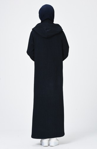 Navy Blue Hijab Dress 0063-01