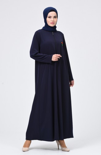 Navy Blue Abaya 1076-02