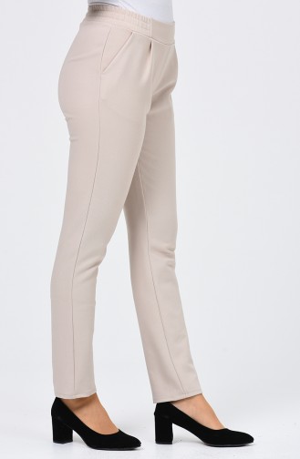 Gefaltete Hose mit Tasche 1146PNT-02 Beige 1146PNT-02