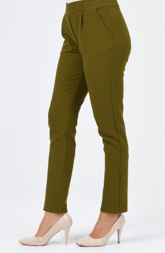 Gefaltete Hose mit Tasche 1146PNT-06 Khaki 1146PNT-06