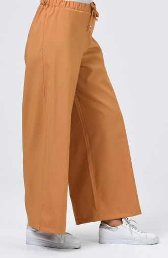 Pantalon Large Taille élastique 80216-01 Moutarde 80216-01