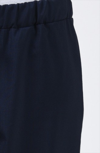 Pantalon Large Taille élastique 80216-04 Bleu marine 80216-04