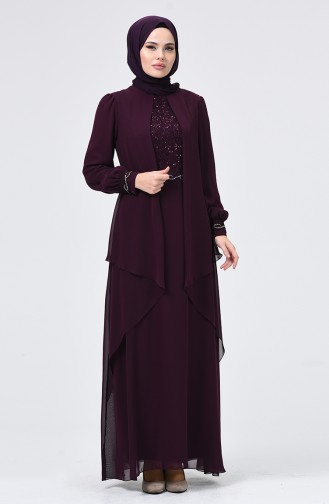 Zwetschge Hijab-Abendkleider 52765-03