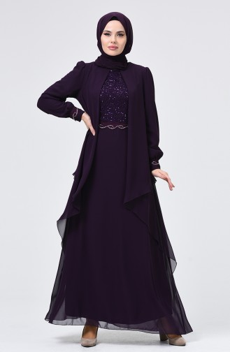 Habillé Hijab Pourpre 52765-07