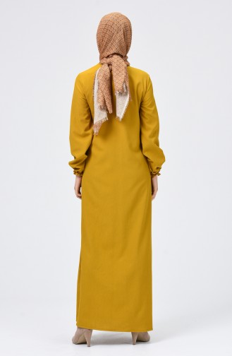 Ölgrün Hijab Kleider 4503-02