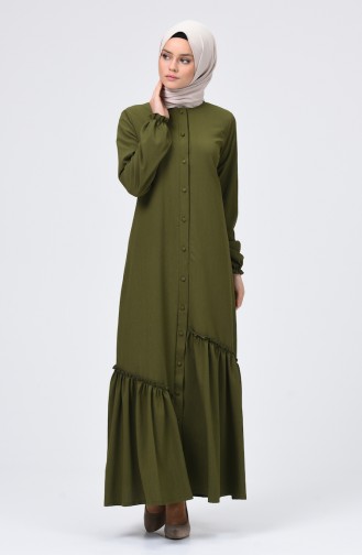 Khaki Hijab Dress 4503-03