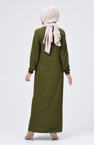 Khaki Hijab Kleider 4503-03