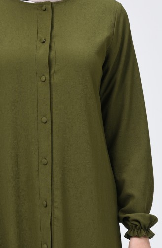 Khaki İslamitische Jurk 4503-03