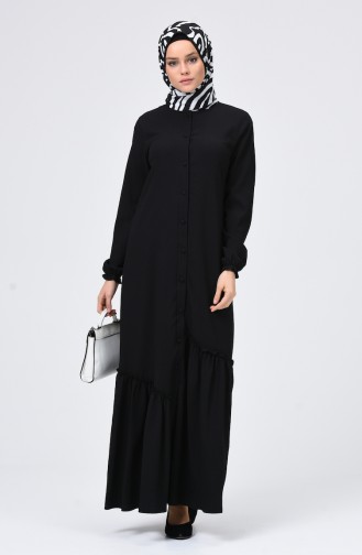 Black Hijab Dress 4503-06