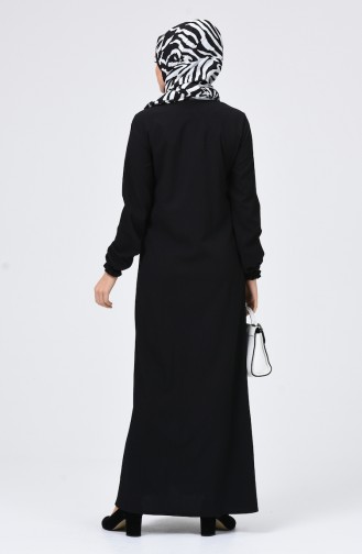 Black Hijab Dress 4503-06