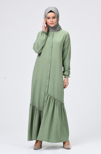 Green Almond Hijab Dress 4503-07