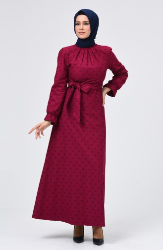 Plum Hijab Dress 60074-01