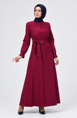 Plum Hijab Dress 60074-01