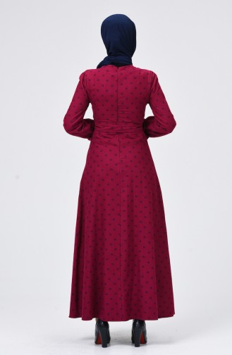 Plum Hijab Dress 60074-01