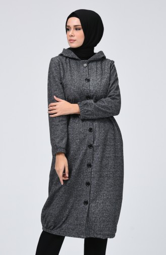 Waist Pleated Winter Cape Smoky 5005-01