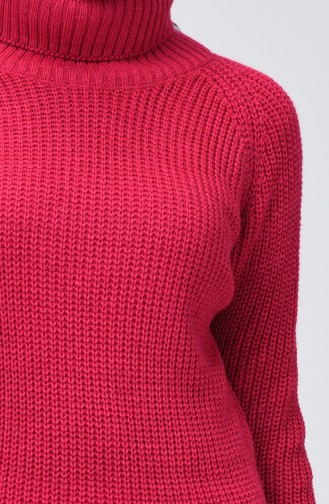 Turtleneck Tricot Sweater Fuchsia 2220-09