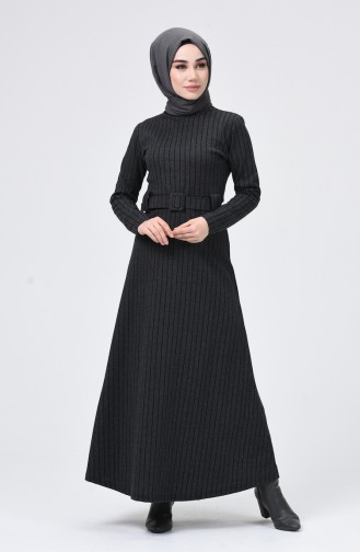 فستان أسود فاتح 0019-02