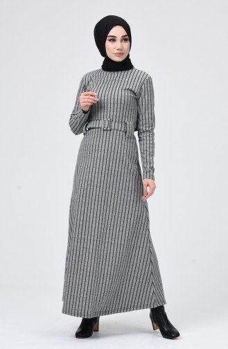 Grau Hijab Kleider 0015-03