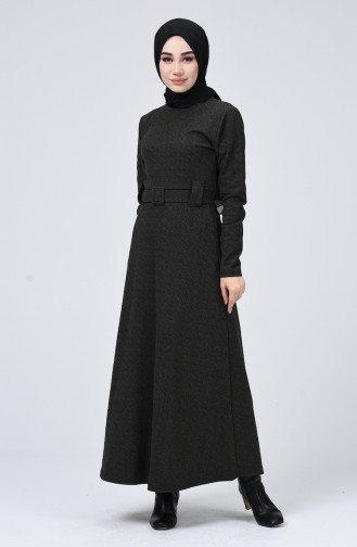 Dunkel-Nerz Hijab Kleider 0015B-01