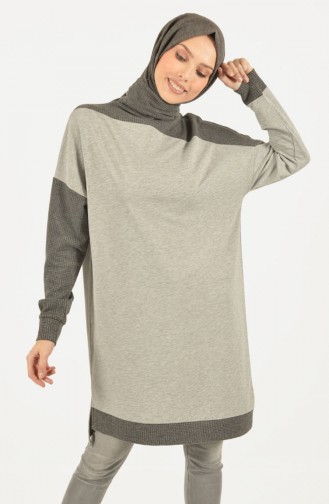 Garnet Asymmetrical Tunic Gray 1444-01