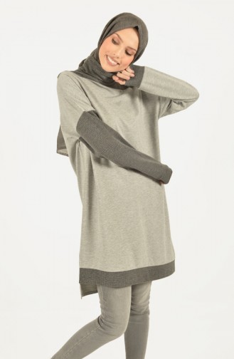 Garnet Asymmetrical Tunic Gray 1444-01