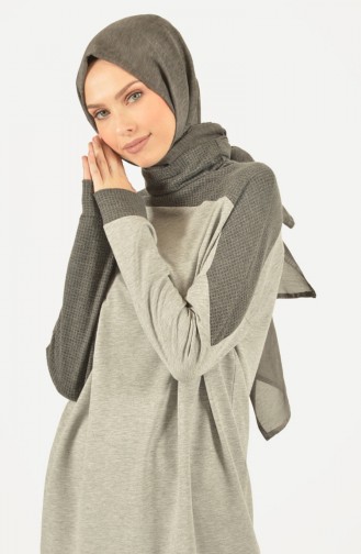 Garnet Asymmetrical Tunic Gray 1444-01