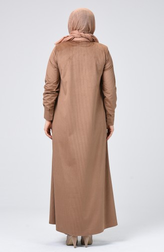 Milk Coffee Abaya 8381-05