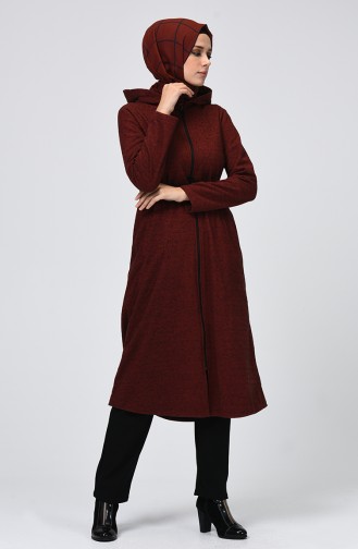Hooded Winter Cape Bordeaux 5006-01
