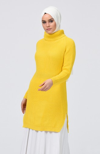 Turtleneck Tricot Sweater Yellow 2220-08