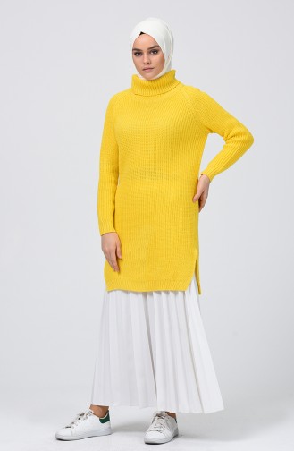 Turtleneck Tricot Sweater Yellow 2220-08