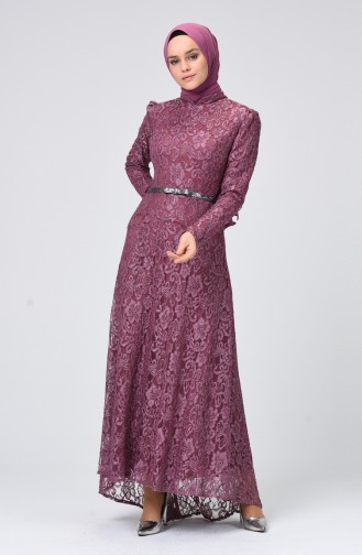 Beige-Rose Hijab-Abendkleider 4718-05