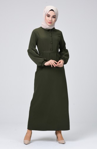 Khaki Hijab Kleider 2699-07