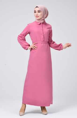 فستان زهري باهت 2699-08