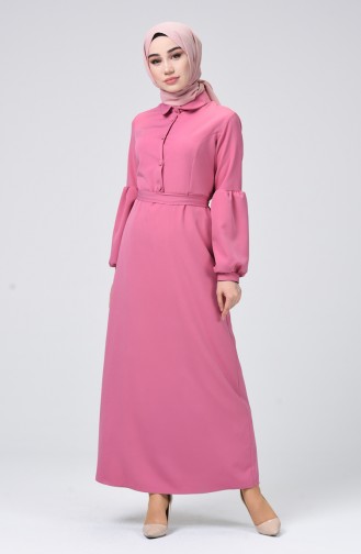 Beige-Rose Hijab Kleider 2699-08
