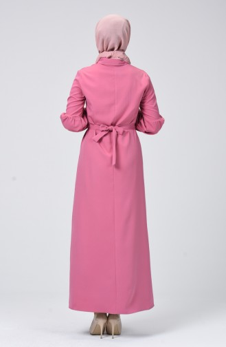 Beige-Rose Hijab Kleider 2699-08