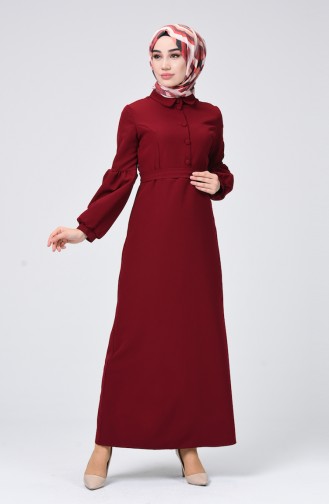 Robe Hijab Bordeaux 2699-09