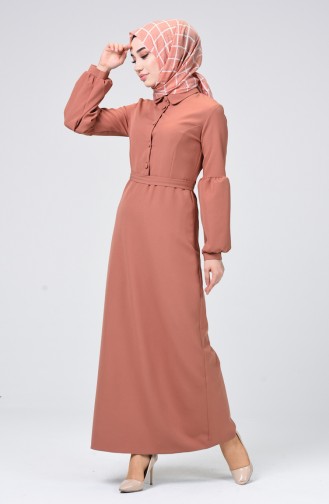 Milk Coffee Hijab Dress 2699-10