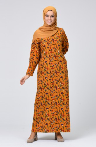 Robe Hijab Moutarde 4040-04