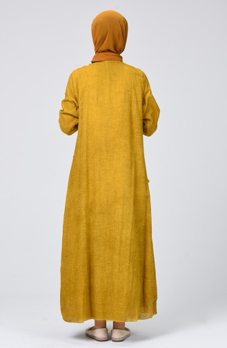 Senf Hijab Kleider 9999-03