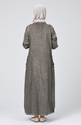 Dark Mink Hijab Dress 9999-05