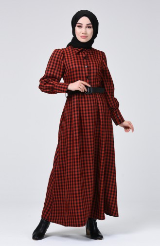 Belted Plaid Dress 5954-02 Tile 5954-02