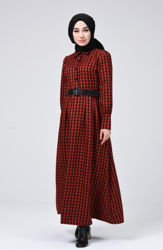 Belted Plaid Dress 5954-02 Tile 5954-02