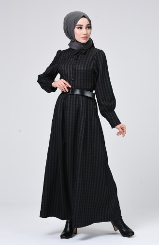 Rauchgrau Hijab Kleider 5954-05