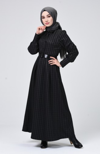 Rauchgrau Hijab Kleider 5954-05