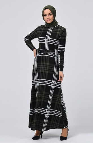 Khaki Hijab Dress 0014A-03