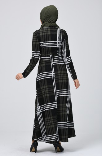 Khaki Hijab Dress 0014A-03