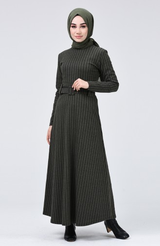 Khaki Hijab Kleider 0015-02